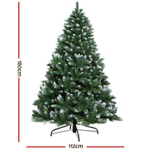 6FT Snow Frosted Fir Christmas Tree with 650 Tips