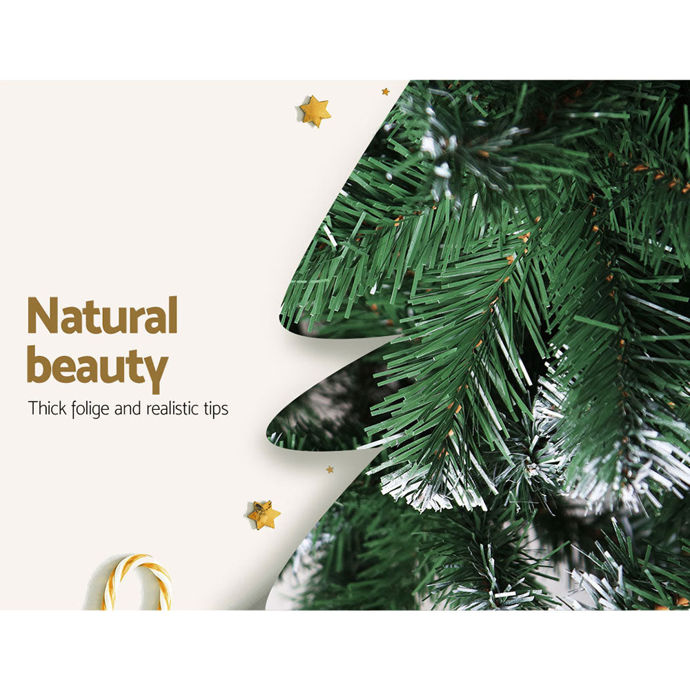 6FT Snow Frosted Fir Christmas Tree with 650 Tips