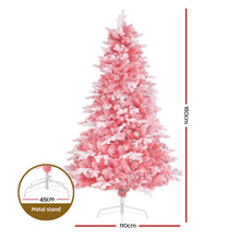 6FT Pink Snow-Flocked Christmas Tree