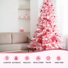 6FT Pink Snow-Flocked Christmas Tree
