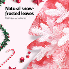 6FT Pink Snow-Flocked Christmas Tree