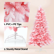 6FT Pink Snow-Flocked Christmas Tree