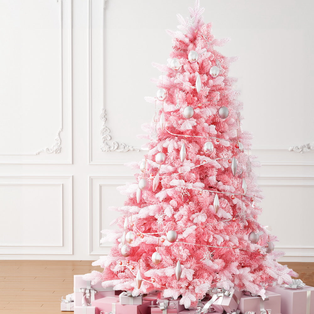 6FT Pink Snow-Flocked Christmas Tree