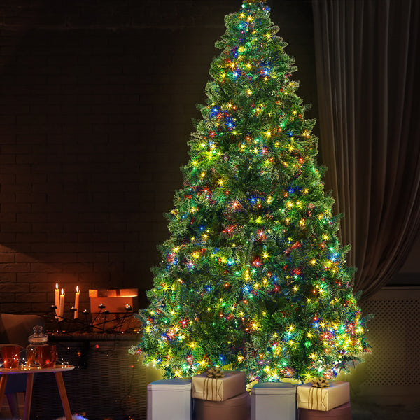 7FT Pre-Lit Fir Christmas Tree – 1000 Tips, 1134 Multi-Colour LED Lights