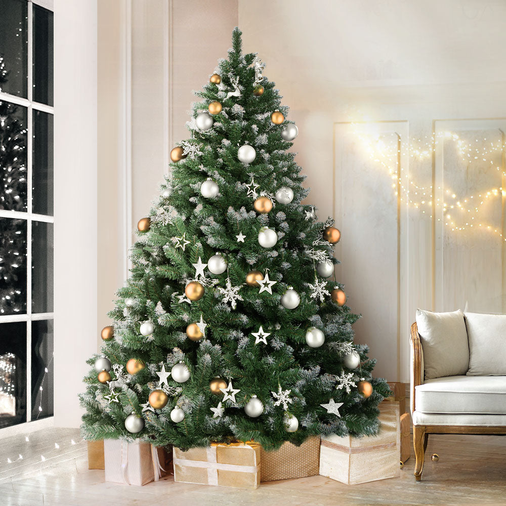 7FT Snow Frosted Fir Christmas Tree with 905 Tips
