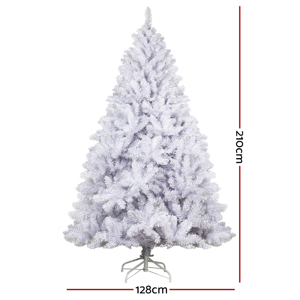 7FT White Fir Christmas Tree with 1000 Tips