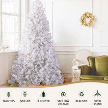 7FT White Christmas Tree with 500 LED Lights