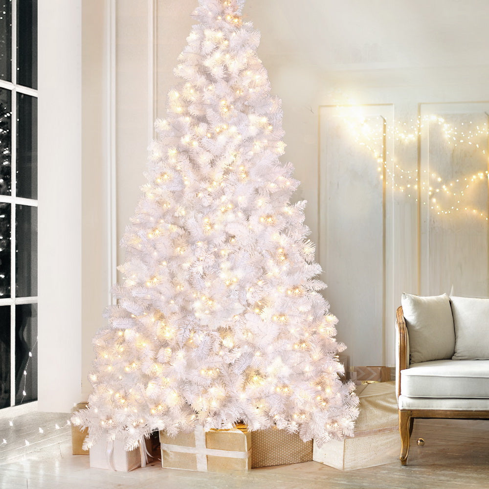 7FT White Christmas Tree with 500 LED Lights