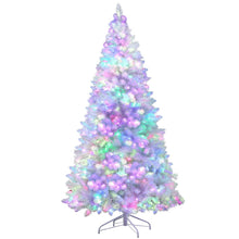 7FT White Pre-Lit Christmas Tree with 450 RGB LEDs & Remote Control