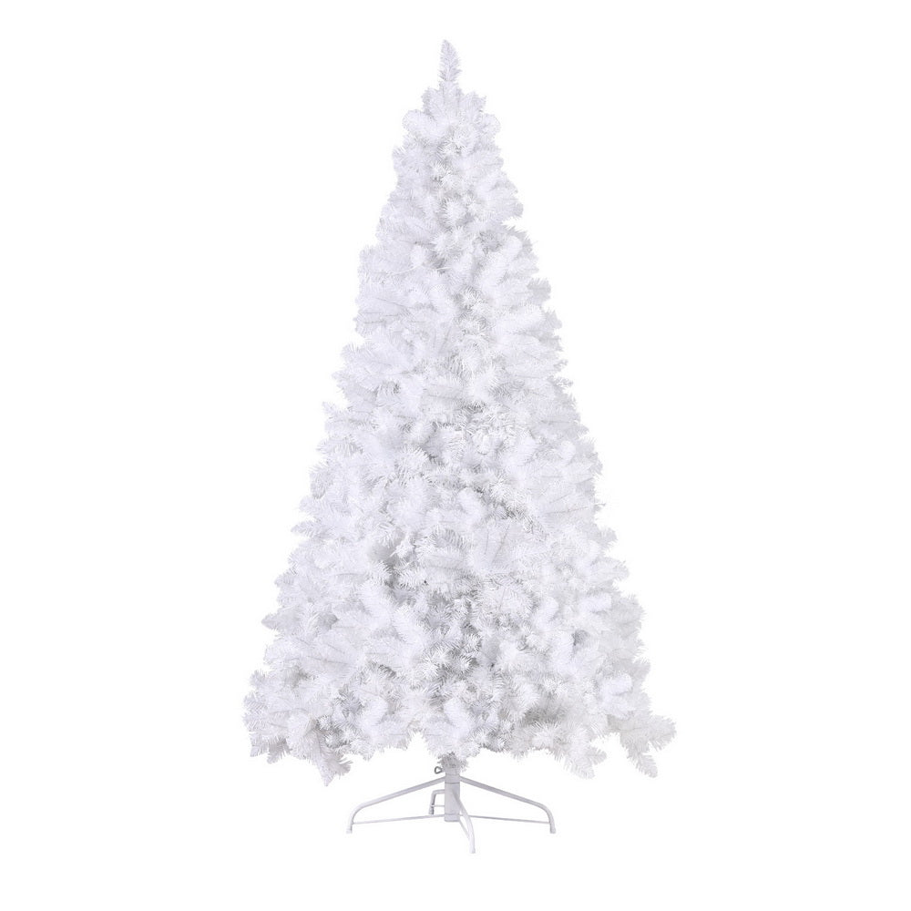 7FT White Pre-Lit Christmas Tree with 450 RGB LEDs & Remote Control