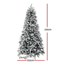 7FT Snow-Flocked Christmas Tree with 500 LED Lights