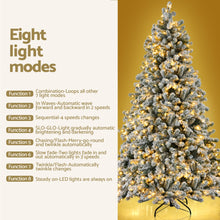 7FT Snow-Flocked Christmas Tree with 500 LED Lights