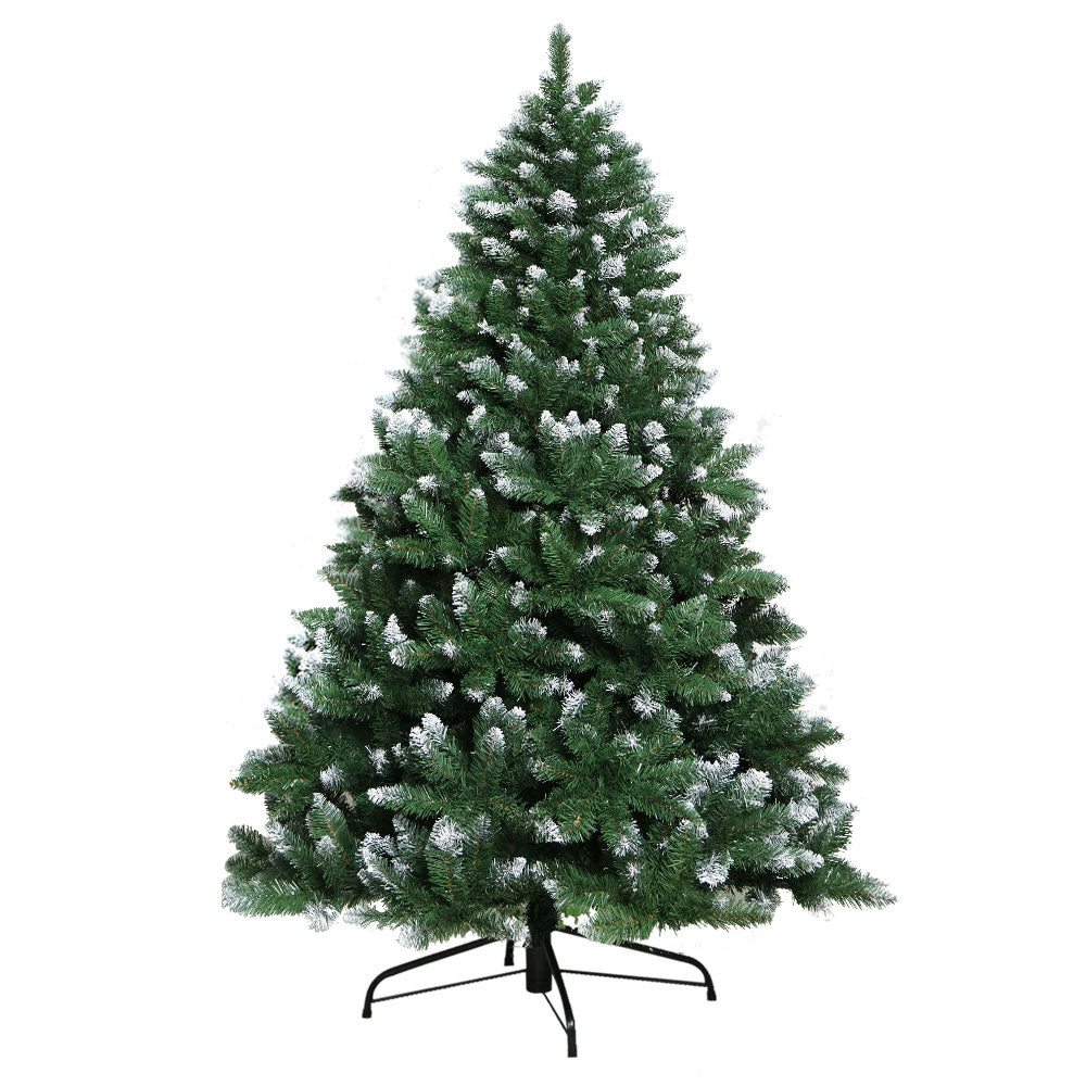 8FT Snow Frosted Fir Christmas Tree with 1225 Tips