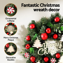 40CM Christmas Wreath with Baubles & Candy Decorations