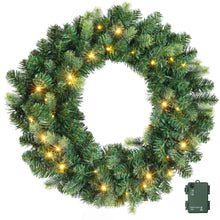60CM Pre-Lit Christmas Wreath with 35 Warm White LED