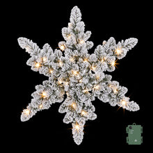 60CM Pre-Lit Snowflake Christmas Wreath with 40 LED