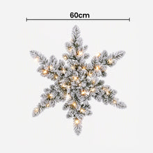 60CM Pre-Lit Snowflake Christmas Wreath with 40 LED