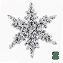 60CM Pre-Lit Snowflake Christmas Wreath with 40 LED