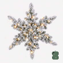 60CM Pre-Lit Snowflake Christmas Wreath with 40 LED