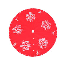 90CM Christmas Tree Skirt – Red Snowflake Design