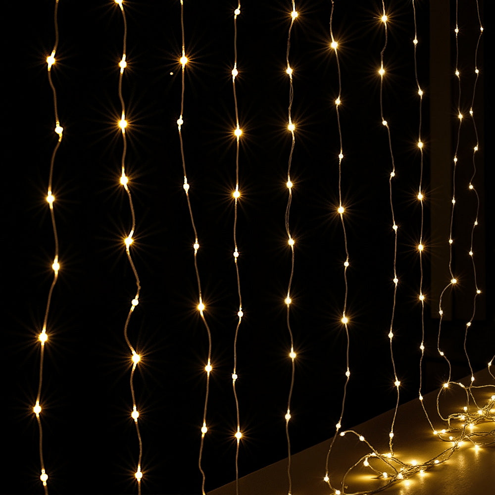 3M x 3M Curtain Lights with 300 Warm White LEDs