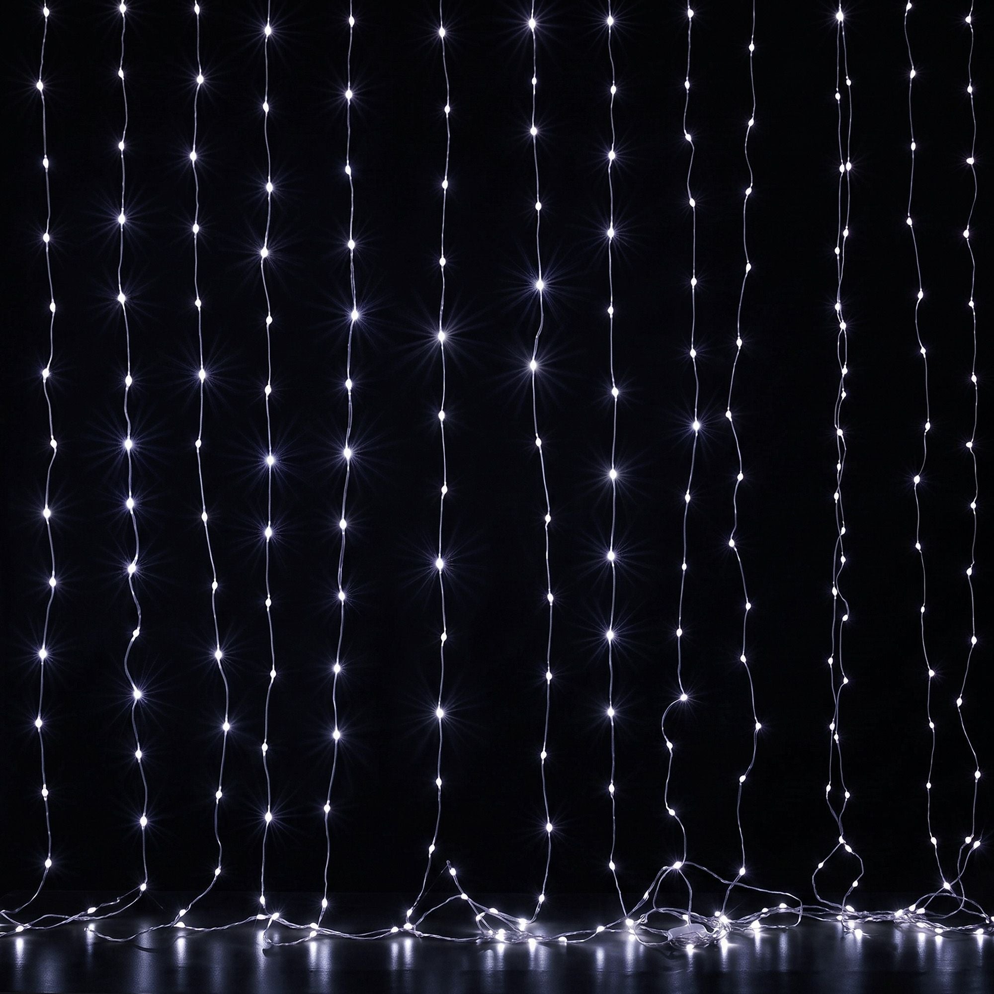 3M x 3M Curtain Lights with 300 Cool White LED Lights