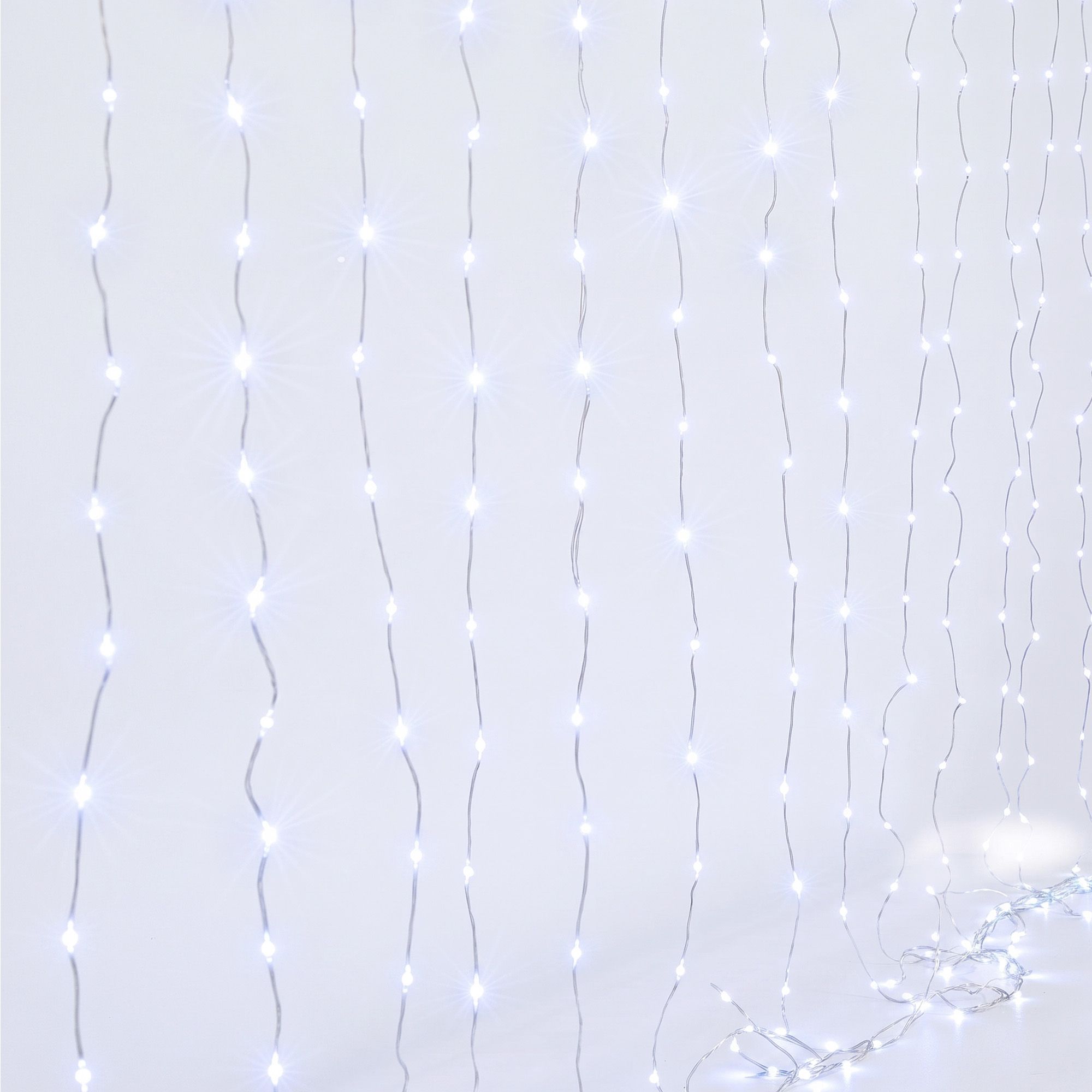 3M x 3M Curtain Lights with 300 Cool White LED Lights