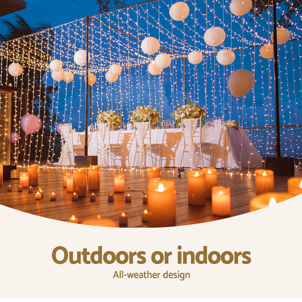 6M x 3M Curtain Lights with 600 Warm White LEDs