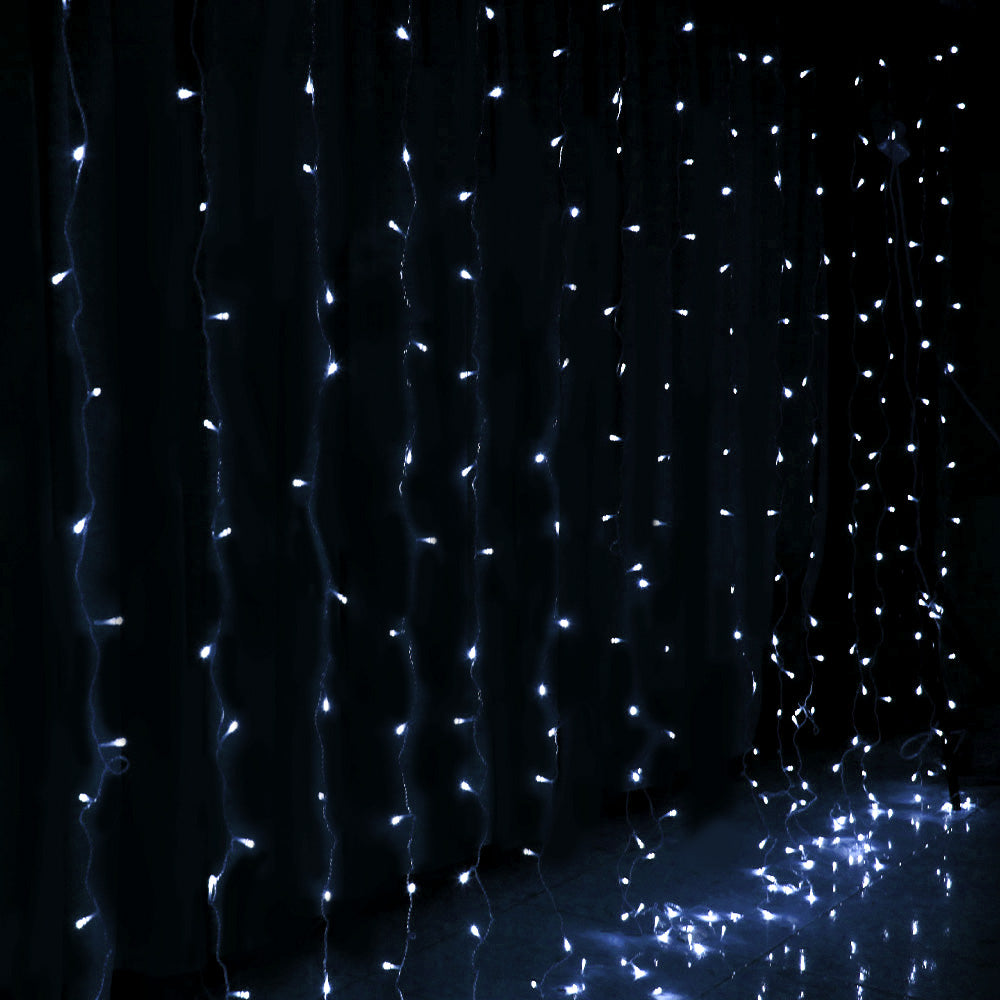6M x 3M Curtain Lights with 600 Cool White LEDs