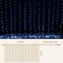 6M x 3M Curtain Lights with 600 Cool White LEDs