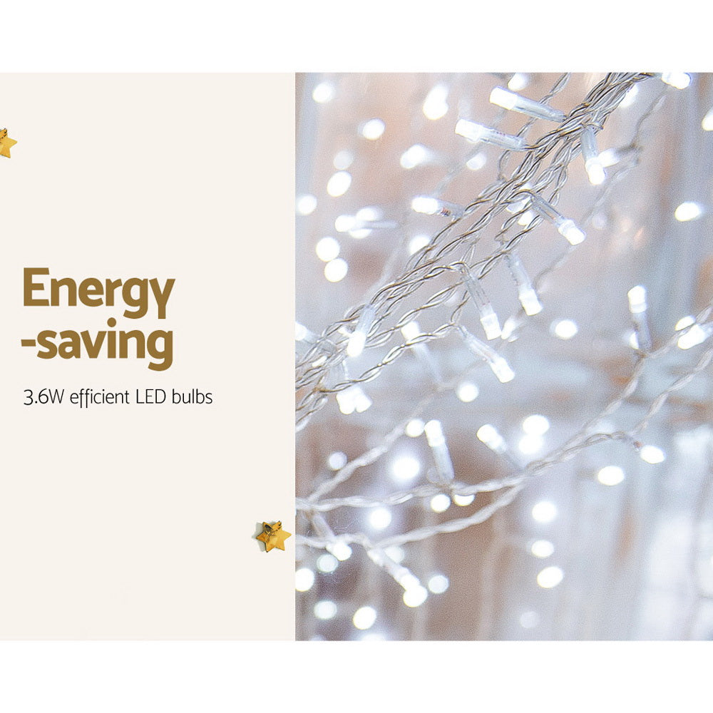 6M x 3M Curtain Lights with 600 Cool White LEDs