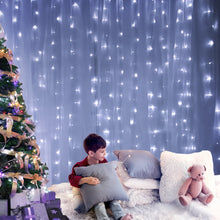 3M x 6M Curtain Christmas Lights – 600 Cool White LEDs