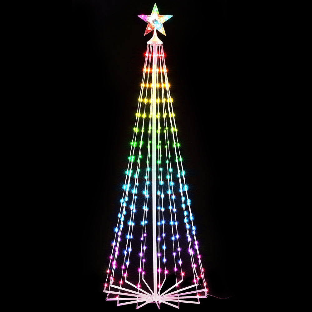 7FT RGB LED Christmas Tree – 265 Tips, 265 Multicolour LED Lights