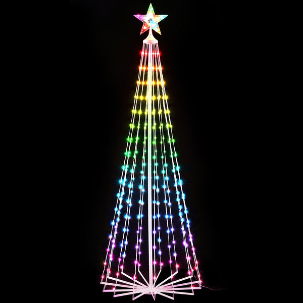 7FT RGB LED Christmas Tree – 265 Tips, 265 Multicolour LED Lights