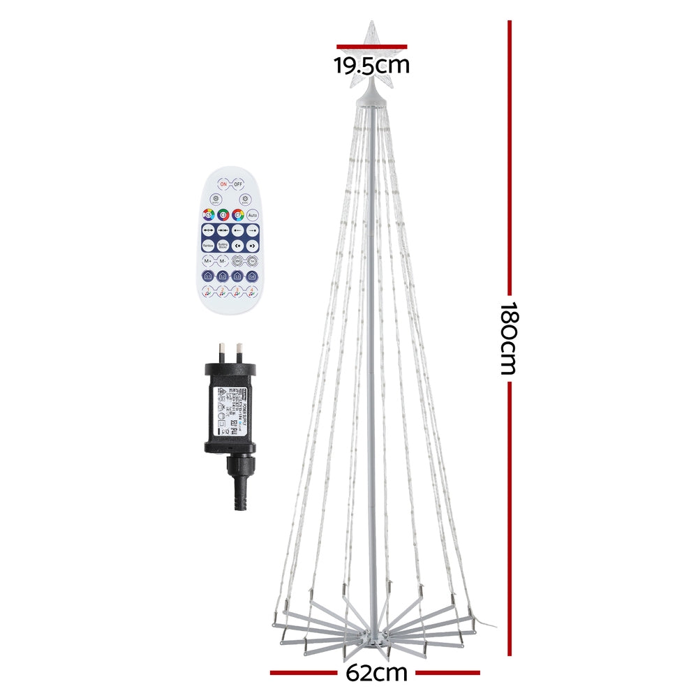 7FT RGB LED Christmas Tree – 265 Tips, 265 Multicolour LED Lights