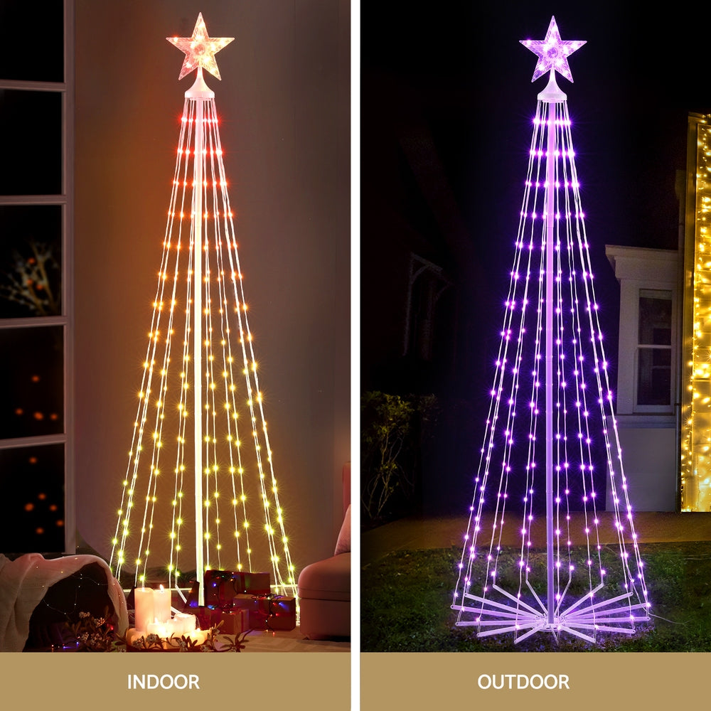 7FT RGB LED Christmas Tree – 265 Tips, 265 Multicolour LED Lights
