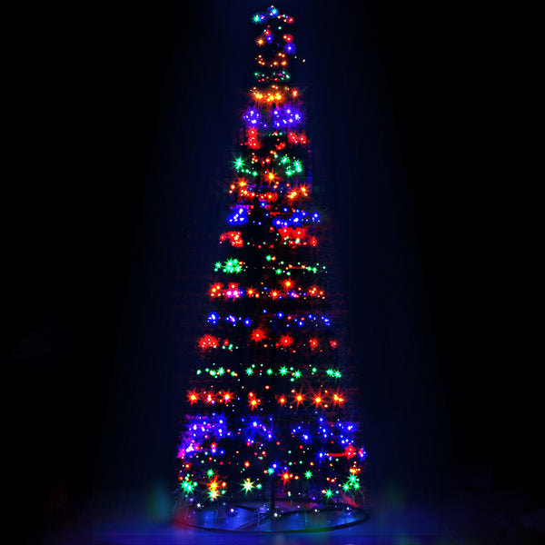 12FT Solar Multicolour LED Christmas Tree with Star Topper