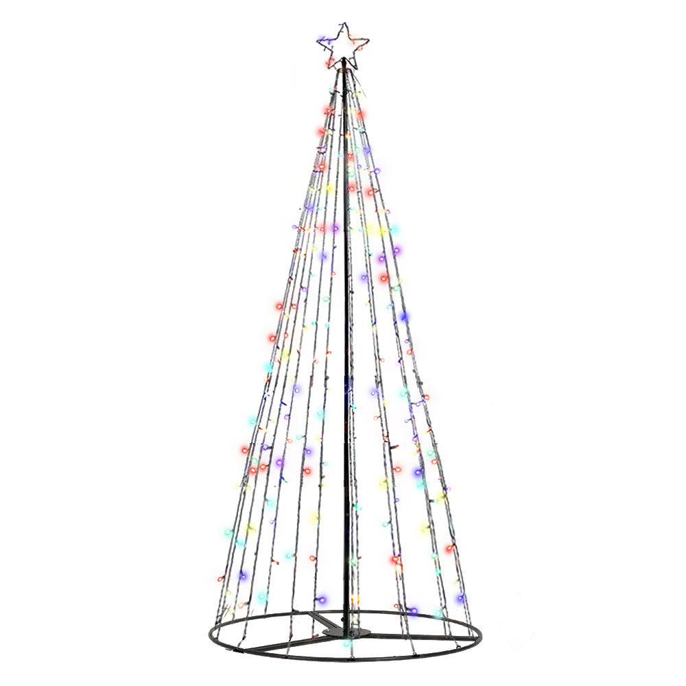 12FT Solar Multicolour LED Christmas Tree with Star Topper
