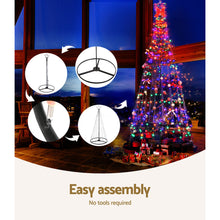 12FT Solar Multicolour LED Christmas Tree with Star Topper