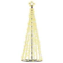 12FT Solar Warm White LED Christmas Tree with Star Topper