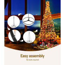 12FT Solar Warm White LED Christmas Tree with Star Topper