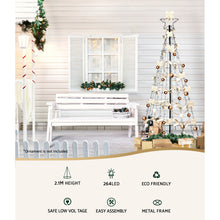 7FT Solar LED Christmas Tree with Star Topper – 264 Multicolour LEDs