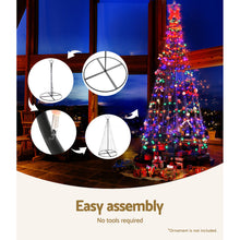 7FT Solar LED Christmas Tree with Star Topper – 264 Multicolour LEDs