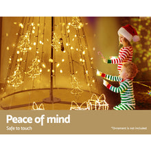 7FT Solar Warm White LED Christmas Tree with Star Topper