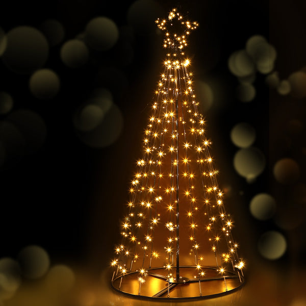 7FT Solar Christmas Tree – 264 Tips, 264 Warm White LED Lights