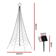 12FT Solar LED Christmas Tree with 800 Warm White LEDs