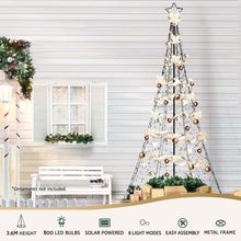 12FT Solar LED Christmas Tree with 800 Warm White LEDs