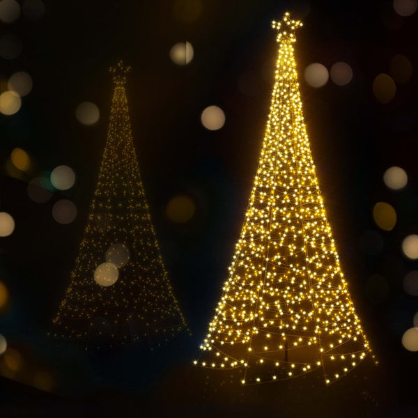 12FT Solar Christmas Tree – 800 Tips, 800 Warm White LED Lights