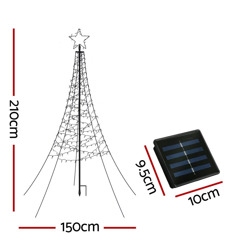 7FT Solar Christmas Tree with 320 LED Lights