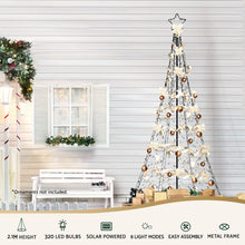 7FT Solar Christmas Tree with 320 LED Lights